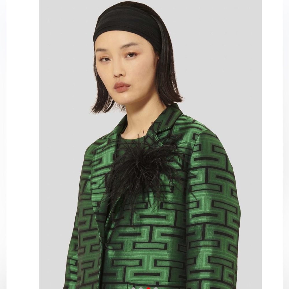 NWT Tara Jarmon Martinvert graphic-print coat - Picture 3 of 11